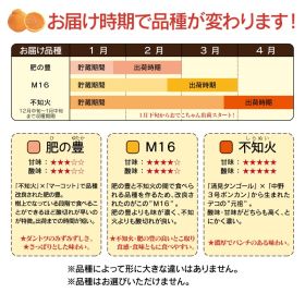 お届け時期で品種が変わるため味や見た目も変化